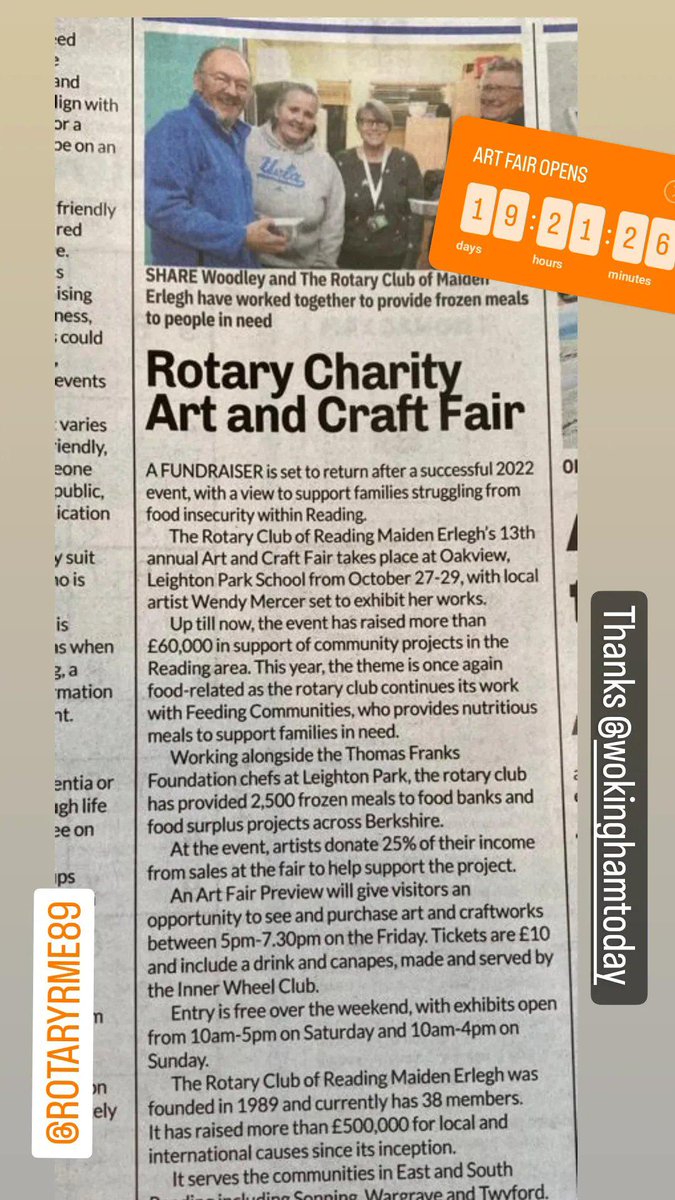 charityartfair's tweet image. 3 weeks to go! Money will be raised for @FeedingComms thanks for volunteers from @RotaryReadingME @LPSchool and Inner Wheel RME.

#rotary #rotaryd1090 #rotarygbi #readingberkshire #rdguk #charityart #charityartfair #fundraiser #artfair #charityfundraising #FeedingCommunities