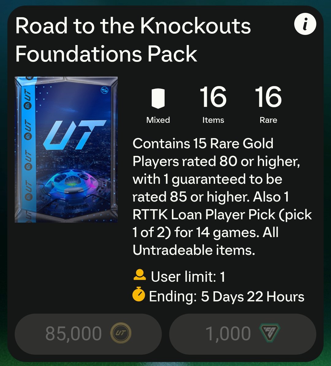 EAFCTradingHub's tweet image. 🚨 𝙂𝙞𝙫𝙚𝙖𝙬𝙖𝙮 🚨 

We will be giving 2 of you the chance to open this pack all you have to do is Like + RT and follow @EAFCTradingHub &amp;amp; @Ronny_Trader

You have till Tuesday 6pm UK Time ❤️ 

#EAFC24 #FC24 #EAFC