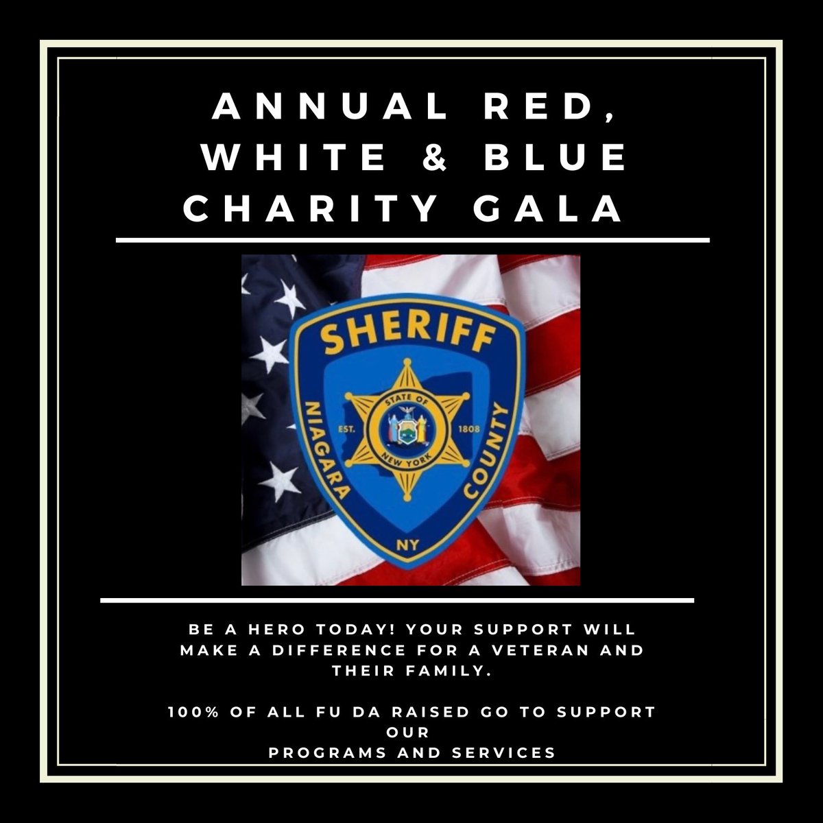 WNYHeroes's tweet photo. Thank you @NiagaraSheriff for your continuous #support with purchasing a table. we promise you an evening you’ll talk about all year long. #RedWhitandBlue @SenecaCasinos https://t.co/AU2wySYLn7