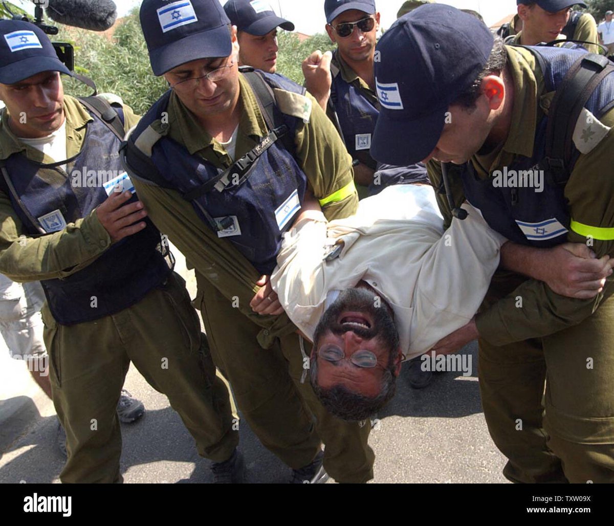 jacobmlevy's tweet photo. In 2005 Israel dragged 10,000 *Jews* out of their Gaza homes so Gazans could build the state they wanted (a Jew-free one)

Instead in 2006 Gaza elected Hamas terrorists —prompting the ongoing Egyptian-Israeli blockade.

Hamas is not the result of Gaza’s suffering. It’s the cause. https://t.co/3LQNFgsdq3