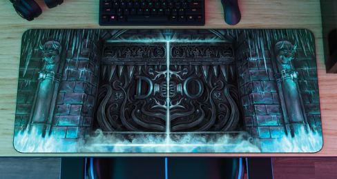 Check out these fire desk mats Tango had made of Decked Out! I've got one on order to replace my 5-year-old mat haha epicdesk.shop/collections/ta…