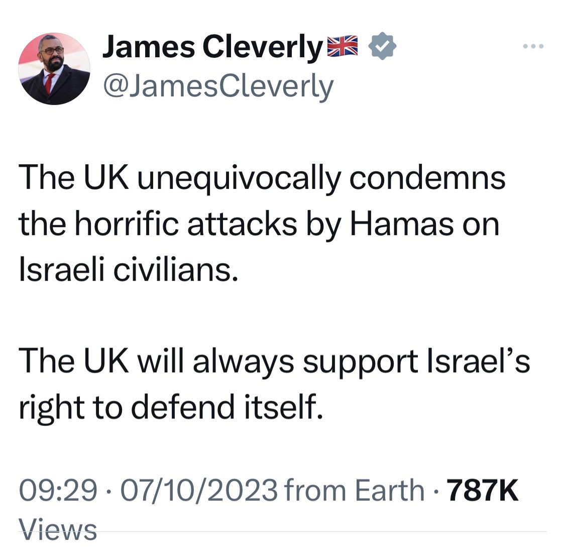 Such language from the U.K. government and other international actors will only escalate the situation. Statements about “Israel’s right to self defence” will only be interpreted by the most fanatical Israeli government as a green light to commit further massacres againt the