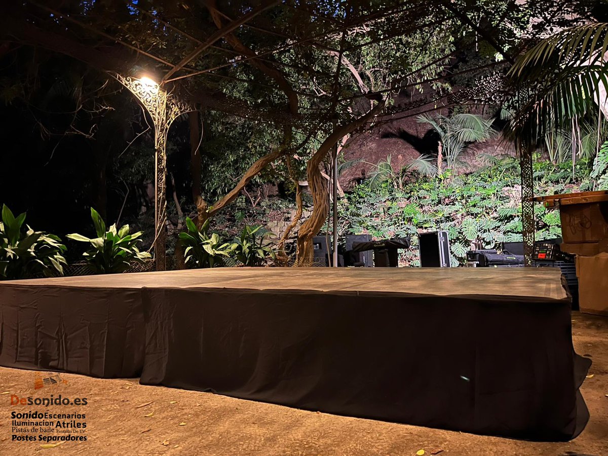 Cerramos la semana con escenarios de 4x4 en Molino la Boticaria de Marchena #sevilla, de 7x3 en sala Taxara de Huetor Tajar #Granada y de 4x3 en Jardin Botánico de la Concepción de #Malaga

🛒 desonido.es/online-store
🌍 desonido.es
📱 699060364 - 636115788