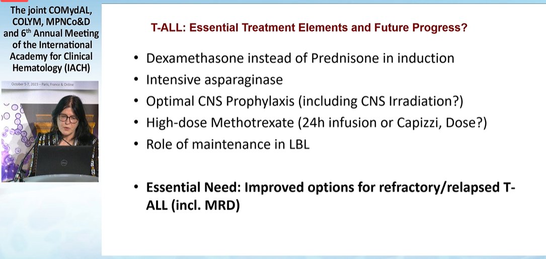 ALL_Hub_'s tweet photo. CONGRESS | #IACH23 | #CoMyDAL
Nicola Goekbuget, @goetheuni presents clinical data on the treatment of T-ALL using GMALL protocols highlighting the need for standardized classification systems and improved treatment options for R/R T-ALL #allsm #leusm https://t.co/ymrx1wxiS4