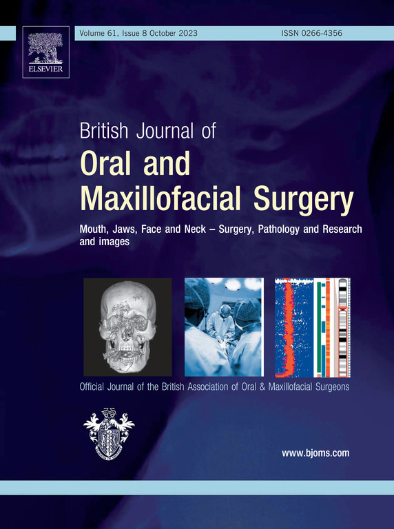 Read our OCTOBER 2023 issue. Volume 61, Issue 8, p509-586 #Maxillofacial #Surgery bjoms.com/issue/S0266-43…