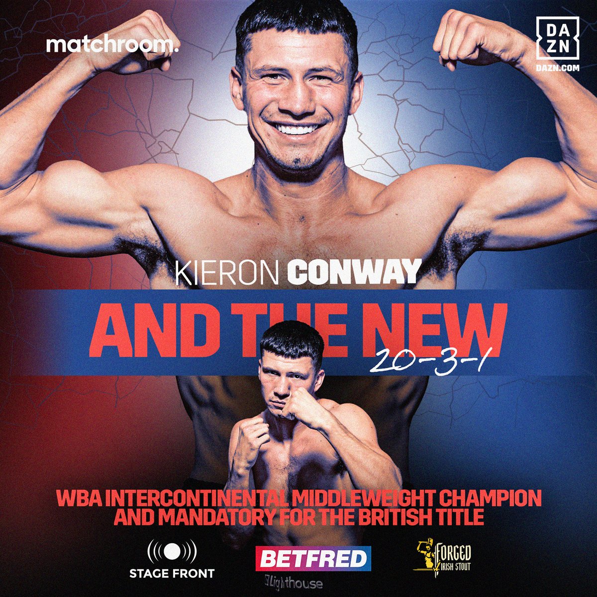 MatchroomBoxing's tweet photo. Final Eliminator for the British Middleweight Title won ✔️
WBA Intercontinental Middleweight Title won ✔️

Referee stoppage as @kconwayofficial closes Linus Udofia's eye completely 👊 #ConwayUdofia #WoodWarrington https://t.co/l1xCUlhyGR