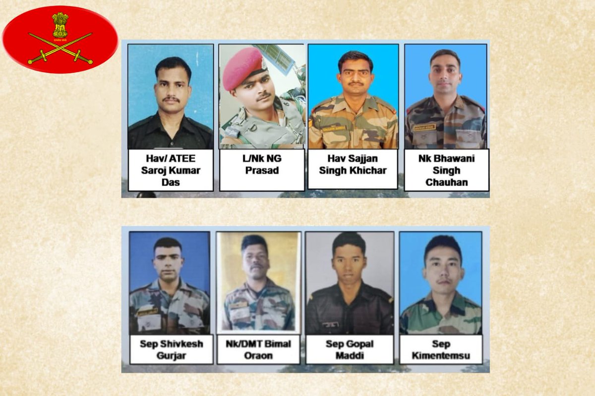 RealBababanaras's tweet photo. Tribute to 8 Indian Army soldiers lost their lives in Sikkim flash floods. Om Shanti bravehearts.
#AnythingForIndia https://t.co/elSHOBq96u