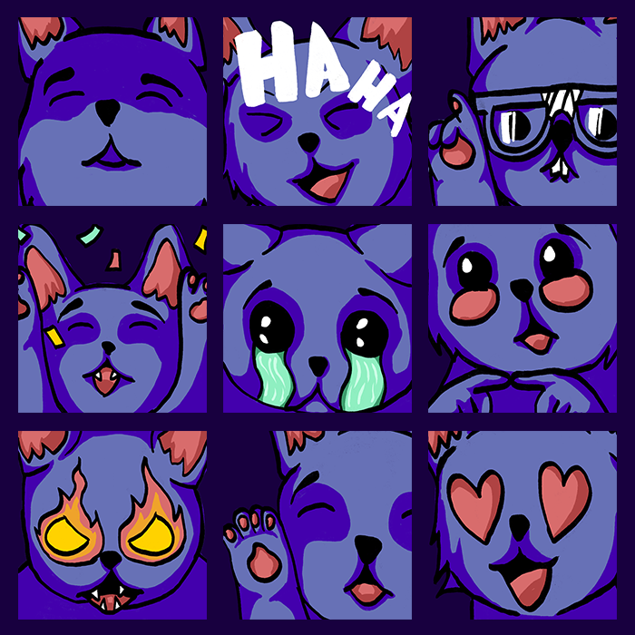GridzillaTV's tweet image. My FIRST TWITCH STREAM is done! And here are the results✨ 9 emotes for my Discord server!

What do you think?🐤
#twitch #art #emotes