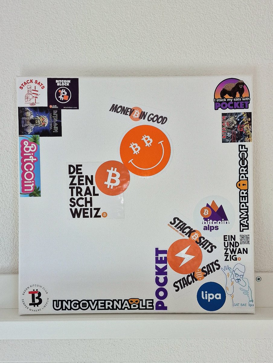 the_Patricia21's tweet image. Entweder gibts zu viele #Bitcoin-Sticker... oder meine Leinwand ist zu klein 🤔

#btc #bitcoinart