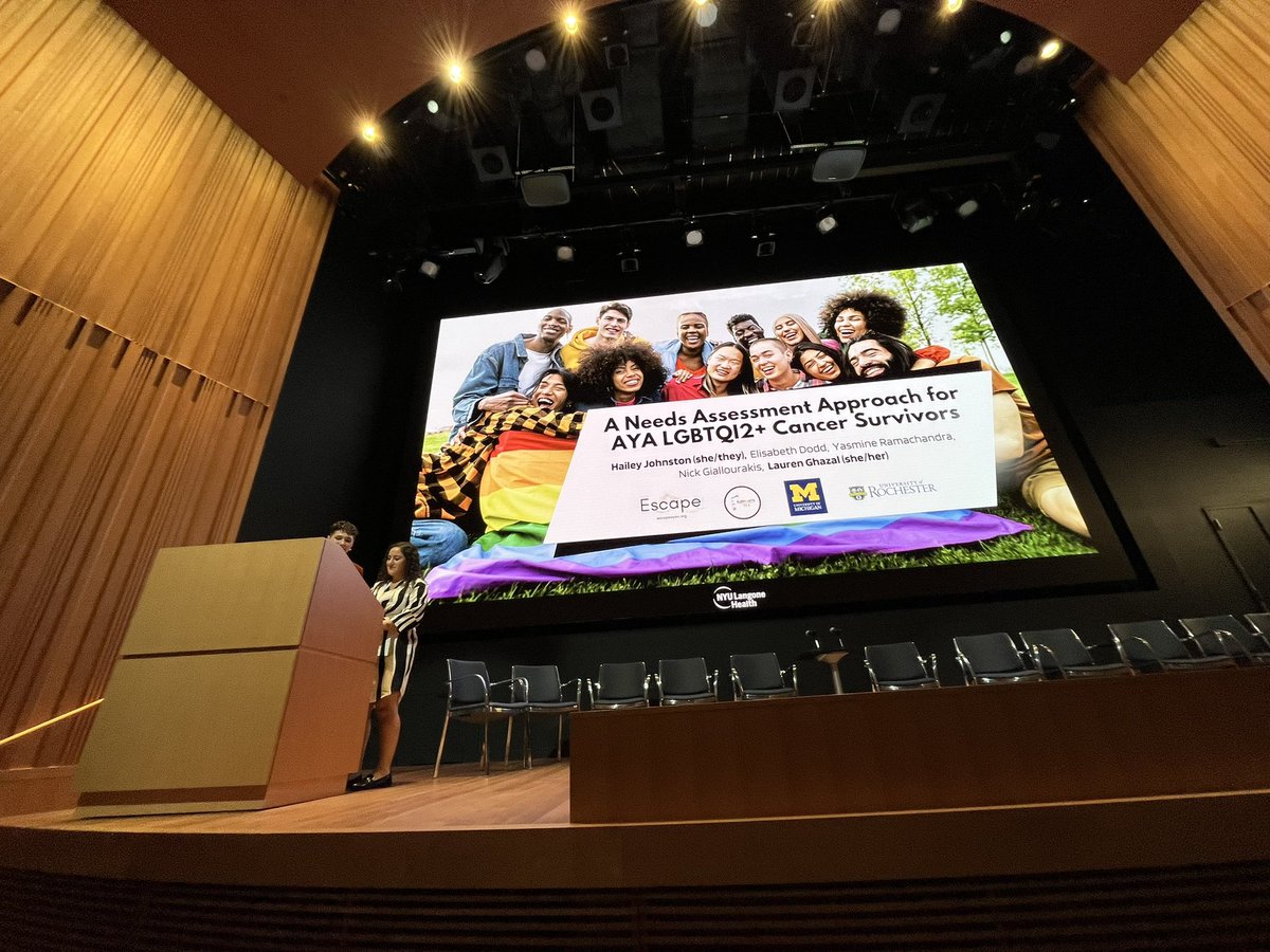 lghazal's tweet photo. Honored to have presented alongside @HaileyNicole713 (@UMich) on @ESCAPE_AYAC’s Community Needs Assessment among SGM AYA cancer survivors (@ElephantsTea) 
#ayacsm #sgmcancer https://t.co/SBadV5m1u1
