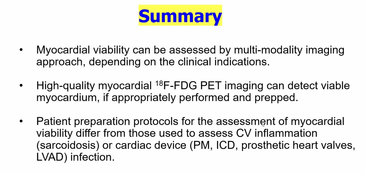 TI-201 rest-redistribution, rest-nitroglycerin MPI, dobutamine stress echo, CMR LGE and FDG-PET each test different facets of viability and thus have a complementary role to assess viability. #ASNC2023 #ThinkPET #CVNuc