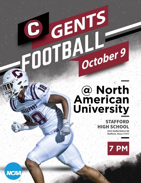 Headed back to the Lone Star state! Kickoff is set ✅

#NowWeGo
#GoGentsShreveport
#ChampionCode