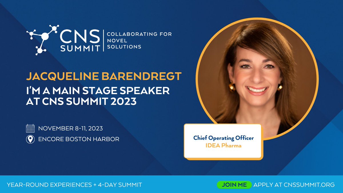 JacquiPoot's tweet photo. I’m honored to be a part of the lineup at #CNSSummit2023! Join me as I discuss #biopharma digital trends over the last year as well as a comprehensive look at our industry's leading digital innovators. I’m looking forward to connecting with everyone in Boston @CNSSummit! https://t.co/gqdui0w8C2