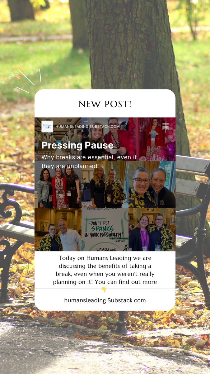 I (initially unintentionally) took 2 months off from my Substack because I was tapped out. See how I got back into it in this week’s Humans Leading post (spoiler: @WIMSummit helped): humansleading.substack.com/p/pressing-pau… #WomeninMedicine #WIMStrongerTogether @acweyand @RanaAwdish