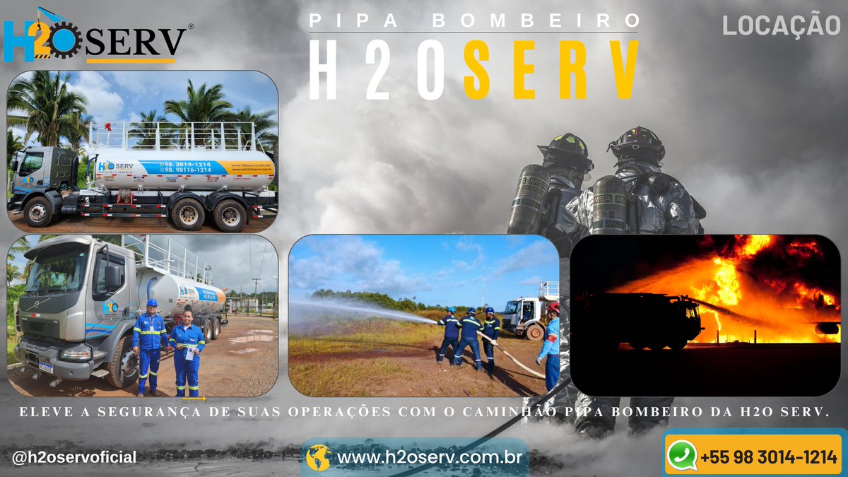 h2oservBR's tweet photo. Proteja seu negócio com o Caminhão Pipa Bombeiro da H2O SERV! 🚒🔥 Combate a incêndios em diversos setores, do agronegócio ao setor industrial. Tecnologia avançada e equipe qualificada garantem sua segurança. Conte conosco! 🛡️ #Segurança #H2OSERV" https://t.co/xCGtPenMhs