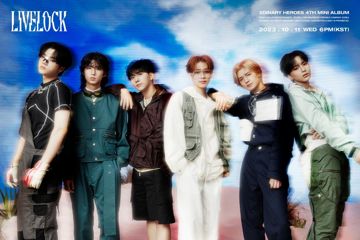 XH_official's tweet photo. Xdinary Heroes 
<Livelock> 
🔐Group Concept Photo

ALBUM RELEASE🔻
2023.10.11 6PM (KST)
🏎 TITLE "Break the Brake"

#XdinaryHeroes #엑스디너리히어로즈
#Livelock #Break_the_Brake
#WE_ARE_ALL_HEROES
#JYP https://t.co/gcUoLjC2gU