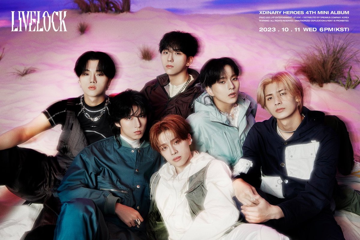 XH_official's tweet photo. Xdinary Heroes 
<Livelock> 
🔐Group Concept Photo

ALBUM RELEASE🔻
2023.10.11 6PM (KST)
🏎 TITLE "Break the Brake"

#XdinaryHeroes #엑스디너리히어로즈
#Livelock #Break_the_Brake
#WE_ARE_ALL_HEROES
#JYP https://t.co/gcUoLjC2gU