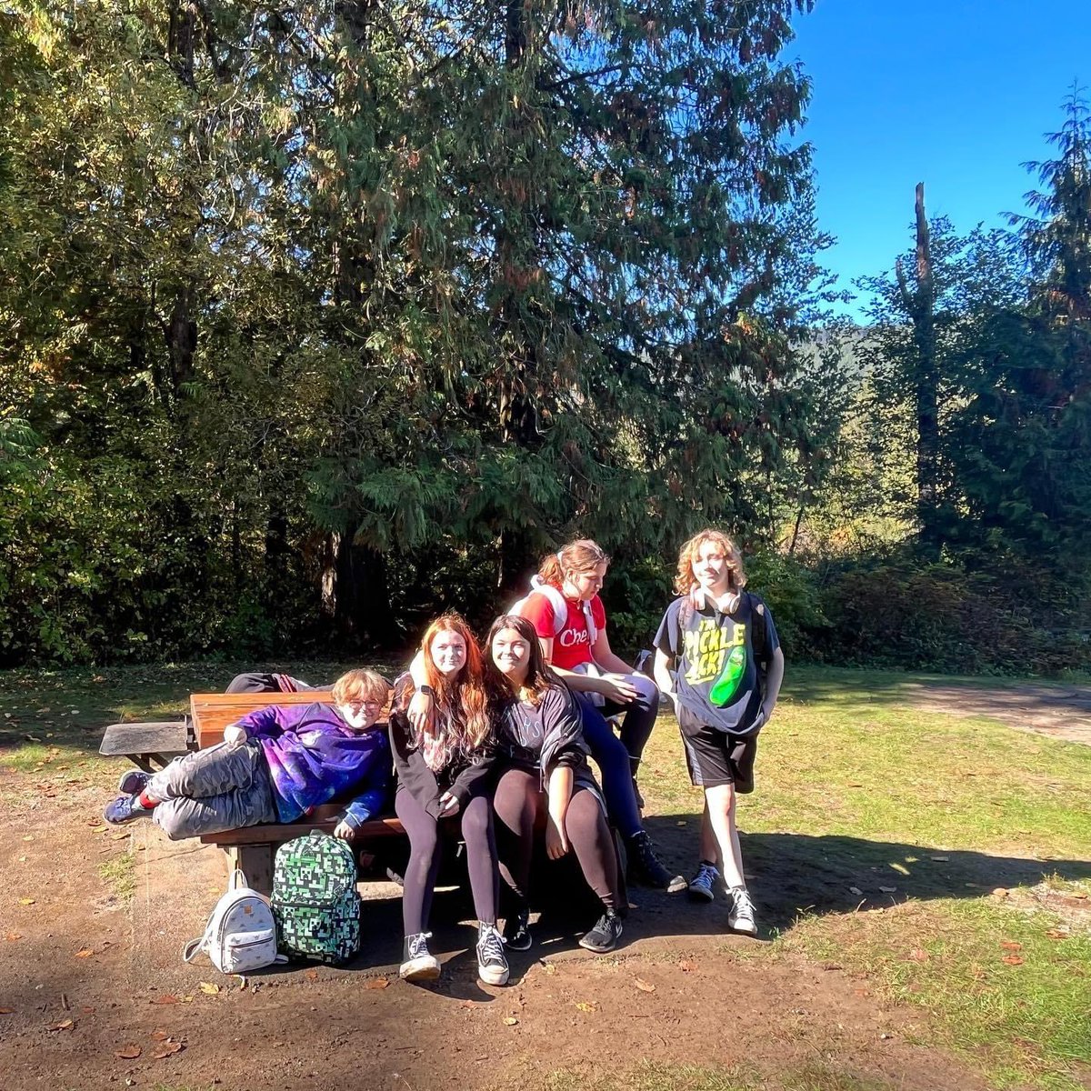 Grade 8’s had a blast today 💥 hiking and playing games at Rolley Lake. 😎💯🤩 #nofilter #abbyschools #greatoutdoors #BulldogsPride #HoweMiddle