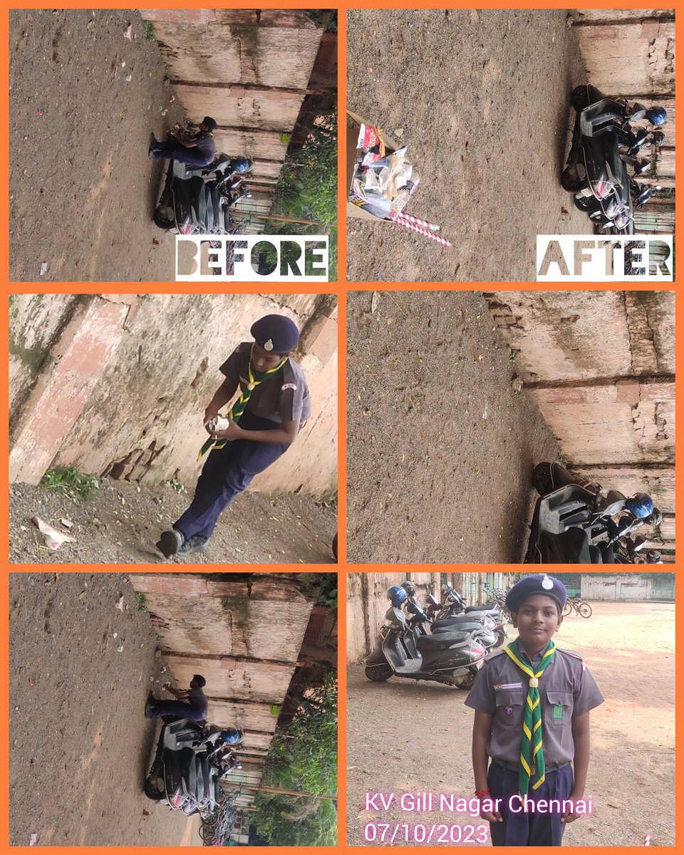 GillNagar's tweet image. #SwachhataHiSeva
#GoodTurn by Scout Sai Niranjan @GillNagar
#TodaysPractice
#kvgn #IndianSwachhataLeague2 #YouthVsGarbage #SwachhBharat #SpecialCampaign3.0 #KVS
@bsgnhq 
@KvLib
@GillNagar
@SwachhBharatGov @swachhbharat @EduMinOfIndia @KVS_HQ