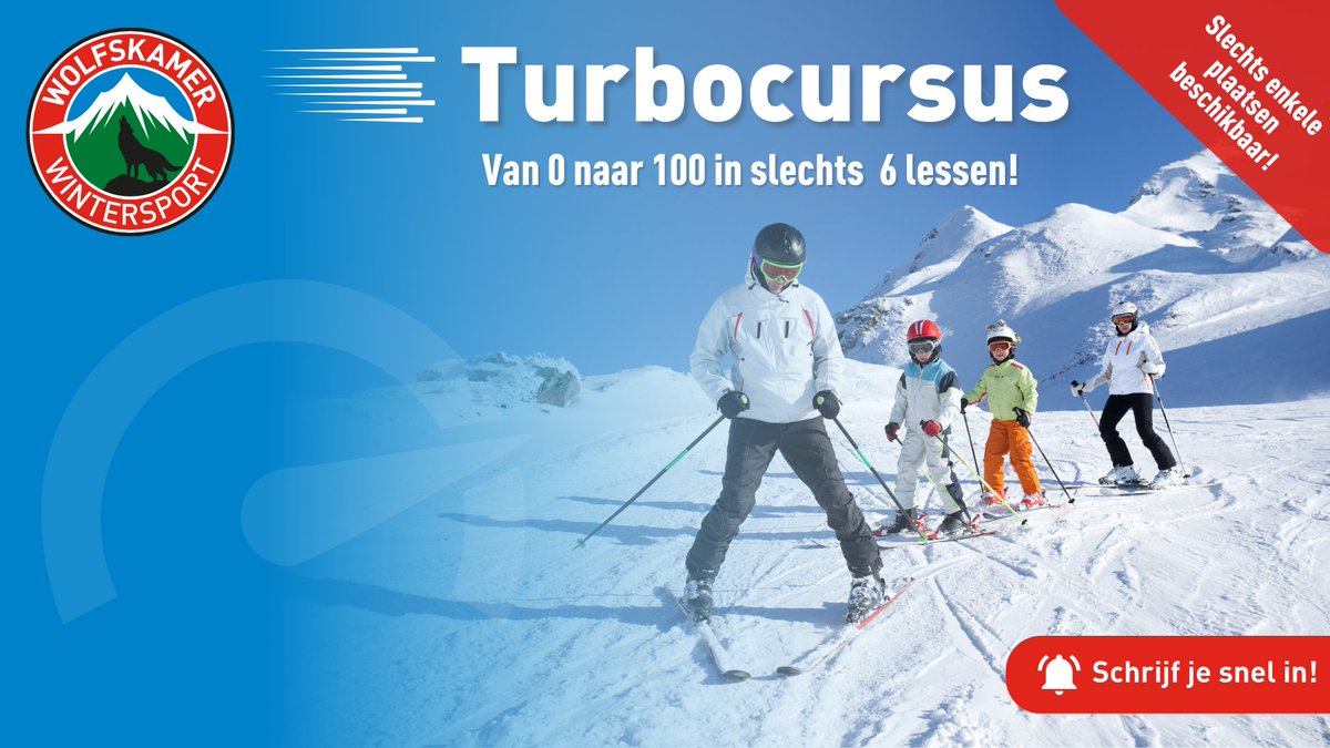 Ben je een beginnende skiër en je wilt graag gelijk op een veilige wijze van start op je wintersportvakantie?  Dan is deze turbocursus echt iets voor jou!

wolfskamer.nl/turbocursus/