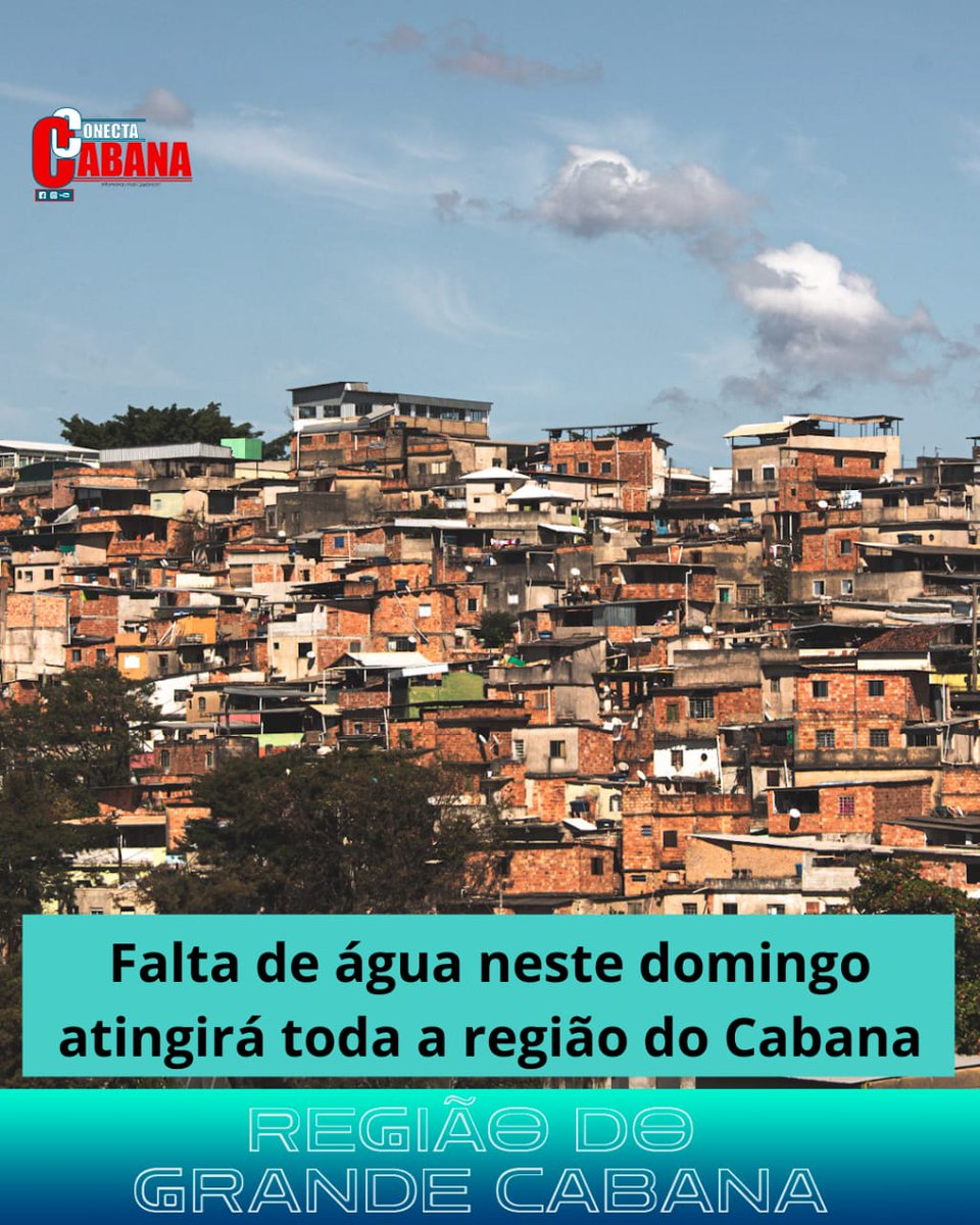CabanaConecta's tweet image. Neste domingo (08) toda a região do Cabana não terá água devido a uma manutenção operacional na rede.

A Copasa informou que o abastecimento tem previsão de normalização no decorrer da noite do mesmo domingo. 

#agua #abastecimento #copasa #Cabana #AglomeradoCabana #ConectaCabana