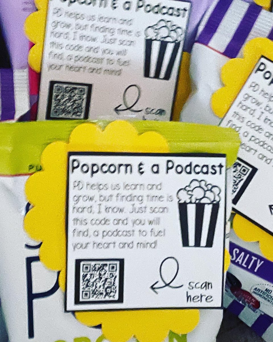 dbeena31's tweet photo. Popcorn and a podcast
#pdonthego
Teachers can grab a treat and have the option to listen to the 18 minute podcast on The Science of Reading https://t.co/59OyDy0TQC