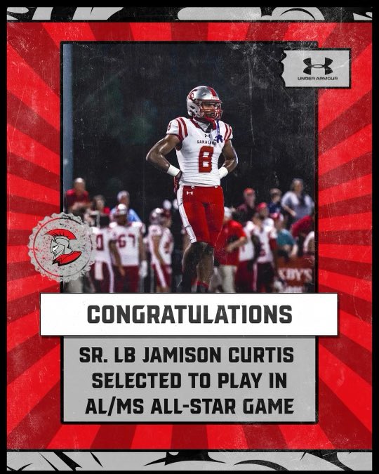 GoSaraland's tweet photo. Congrats to Jamison Curtis on being selected to the Ala/Miss Allstar Classic! https://t.co/3dFJdJ4WE9