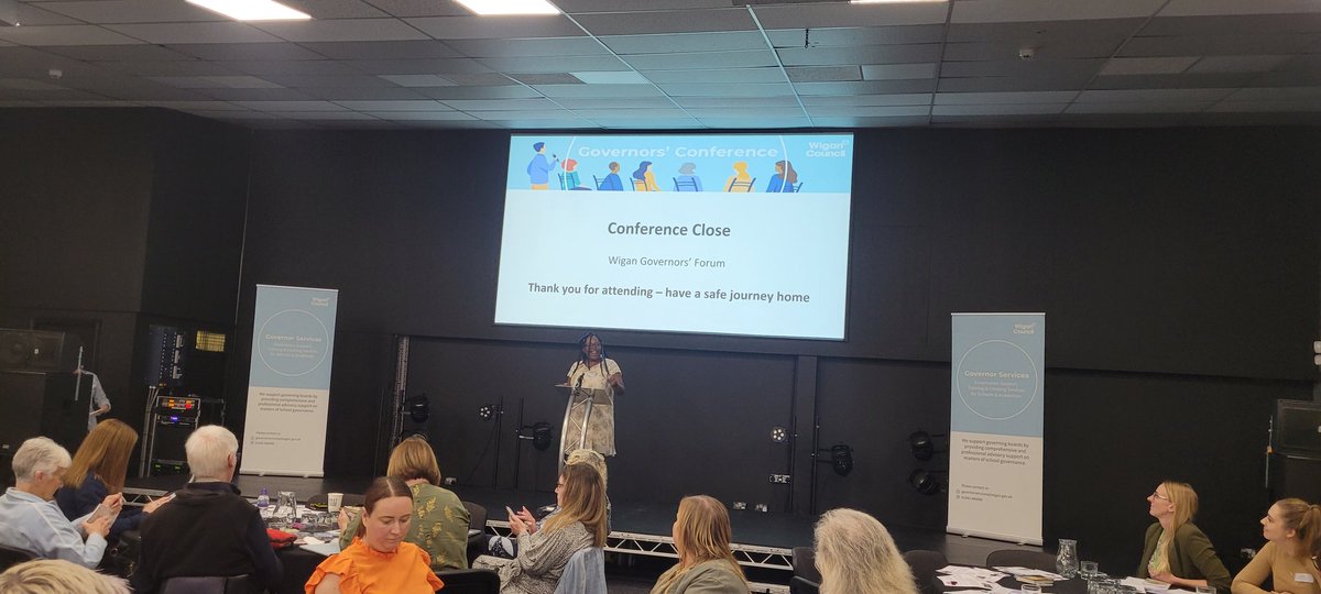 WiganGovernors's tweet photo. And that's a wrap 👏
Thank you to our guest speakers @mindworkmatters &amp; @renebarrett and to everyone who came along.
We hope you enjoyed it as much as we did!
#schoolgovernors #conference #Wellbeing https://t.co/42ZJb95lfa