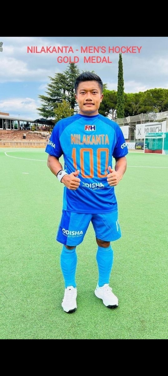We are proud of our #Meitei son, Nilakanta and his team #IndianHockeyTeam brought laurels for the country by bagging the coveted Gold medal 🏅in the #HangzhouAsianGames 2023. Congratulations 🎉👏#ThisIsManipur