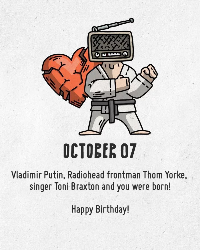desvvt's tweet photo. Calendar "Happy Birthday" October 07 #Art #HappyBirthday #October07 #Calendar #NFT #OpenSea https://t.co/8CfxtCnClM