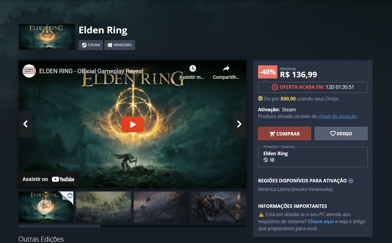 PC Facts on X: Elden Ring saindo por R$ 136.99 na @nuuvem! https