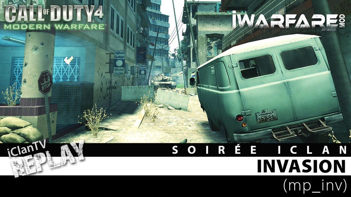iClan_net's tweet photo. La soirée de mardi 👆
#CoD4 sur Invasion est dispo avec les 2 teams face à face sur notre chaîne #YouTube #iClanTV
📺 https://t.co/3QM2dgXdIb
📺 https://t.co/p83QSf58Jy
#iClan #CoD4 #CallofDuty #teamplay #retrogaming #customapscod #stream https://t.co/zbA8QDj9ur