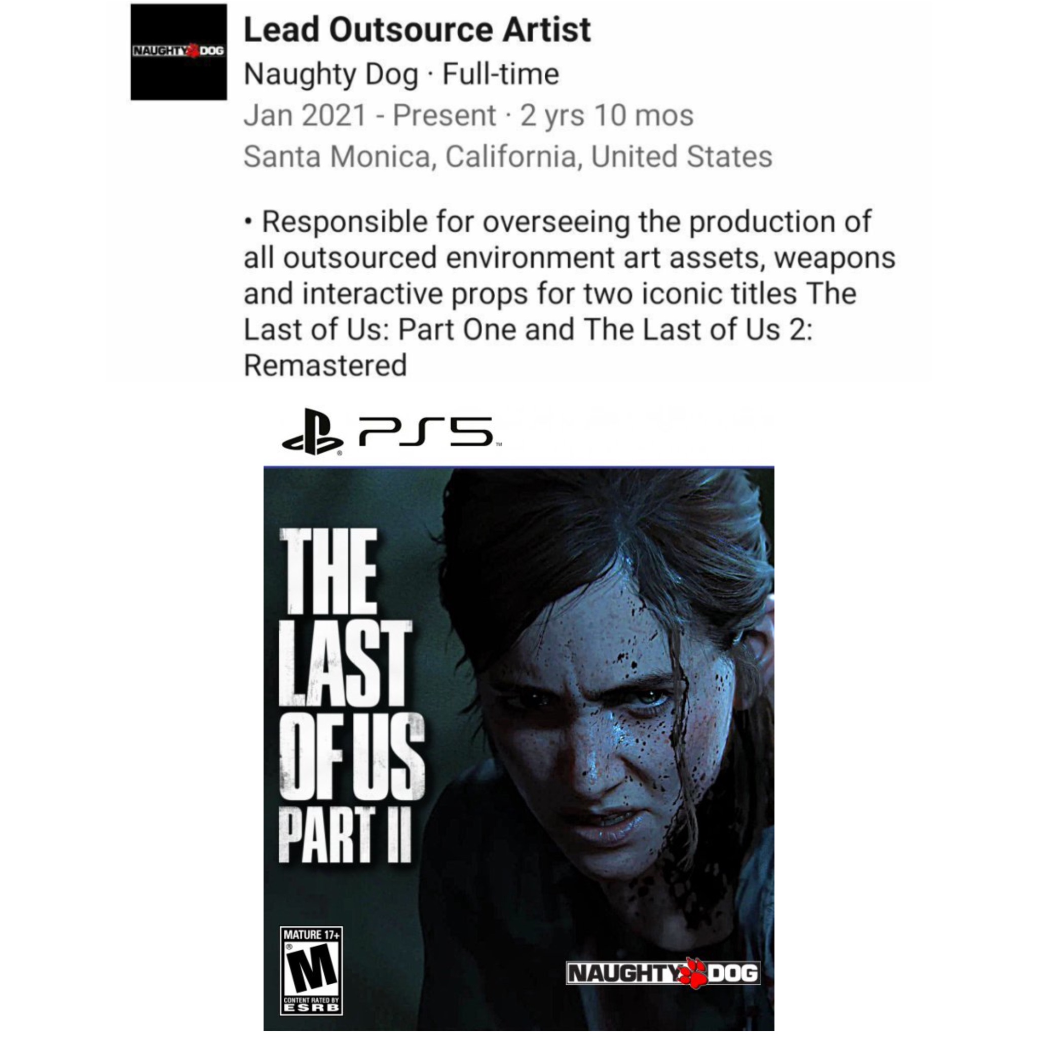 THEDISCFATHER on X: The Last of us Part 2 Remastered is coming To