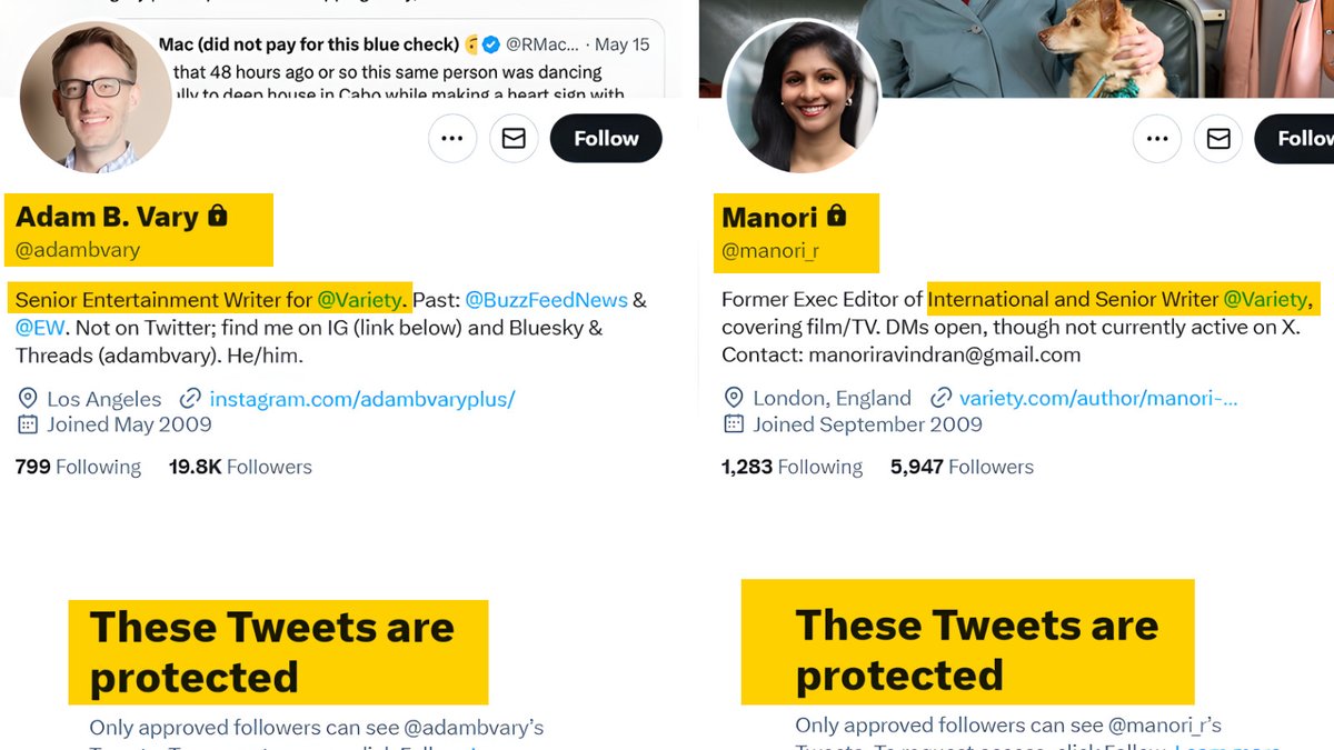 starz1nthesky's tweet photo. Interesting that the two senior writers for @variety that smeared Ezra Miller w absolute lies on Jun 30, 2022 in their 'exclusive' have to hide behind protected echo chambers in public. @adambvary @manori_r wonder why that is? ππ« #DEFAMERS #HACKS #ezramiller #isupportezramiller https://t.co/M2EizbolVY