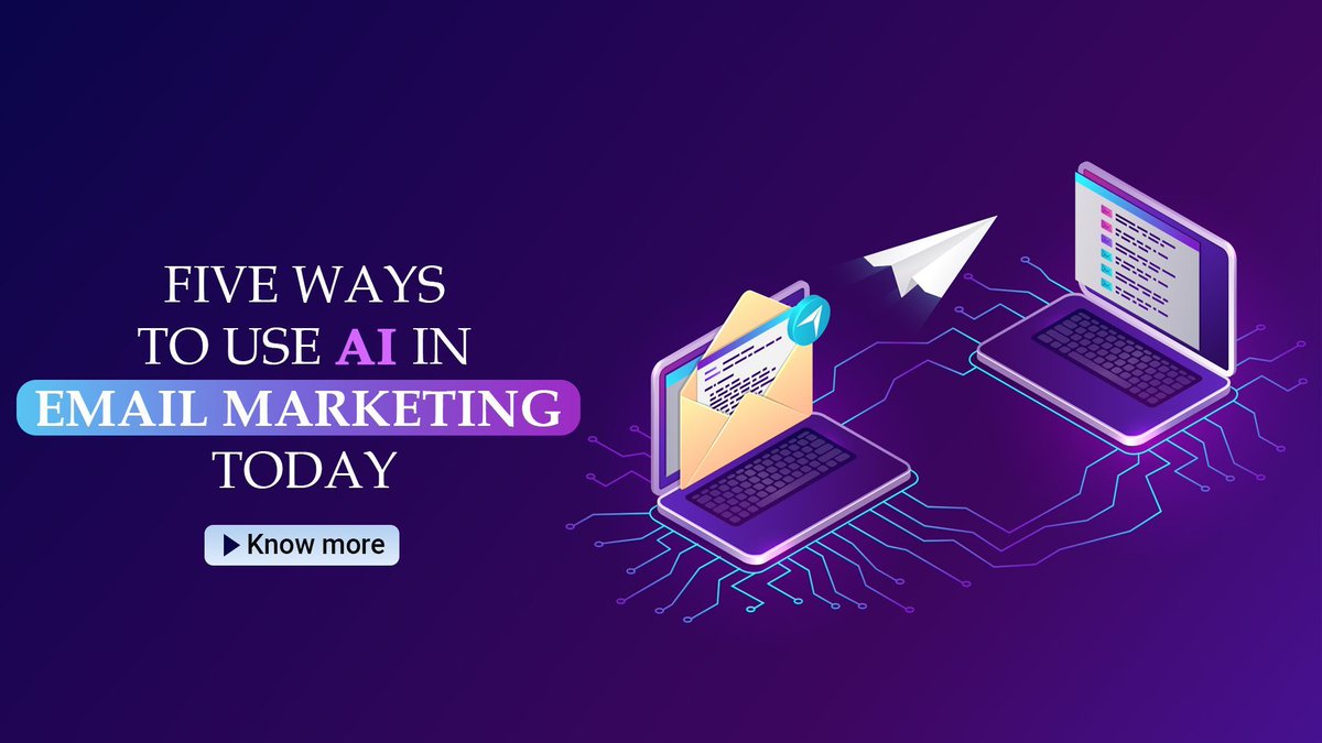 Five Ways To Use AI In Email Marketing Today

Know more: forbes.com/sites/forbesco………
Via @thomsondata
#emailmarketing #emailcampaign #marketing #emailcopy #ai #artificialintelligence