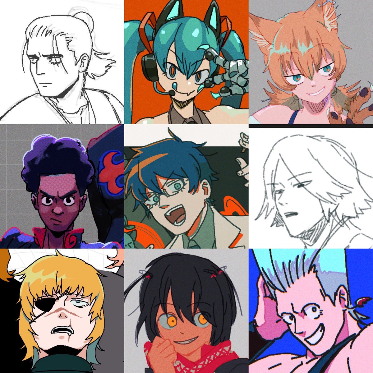 Something I really like about my art is that I think I'm capable of drawing different faces. Up to an extent. Maybe. 