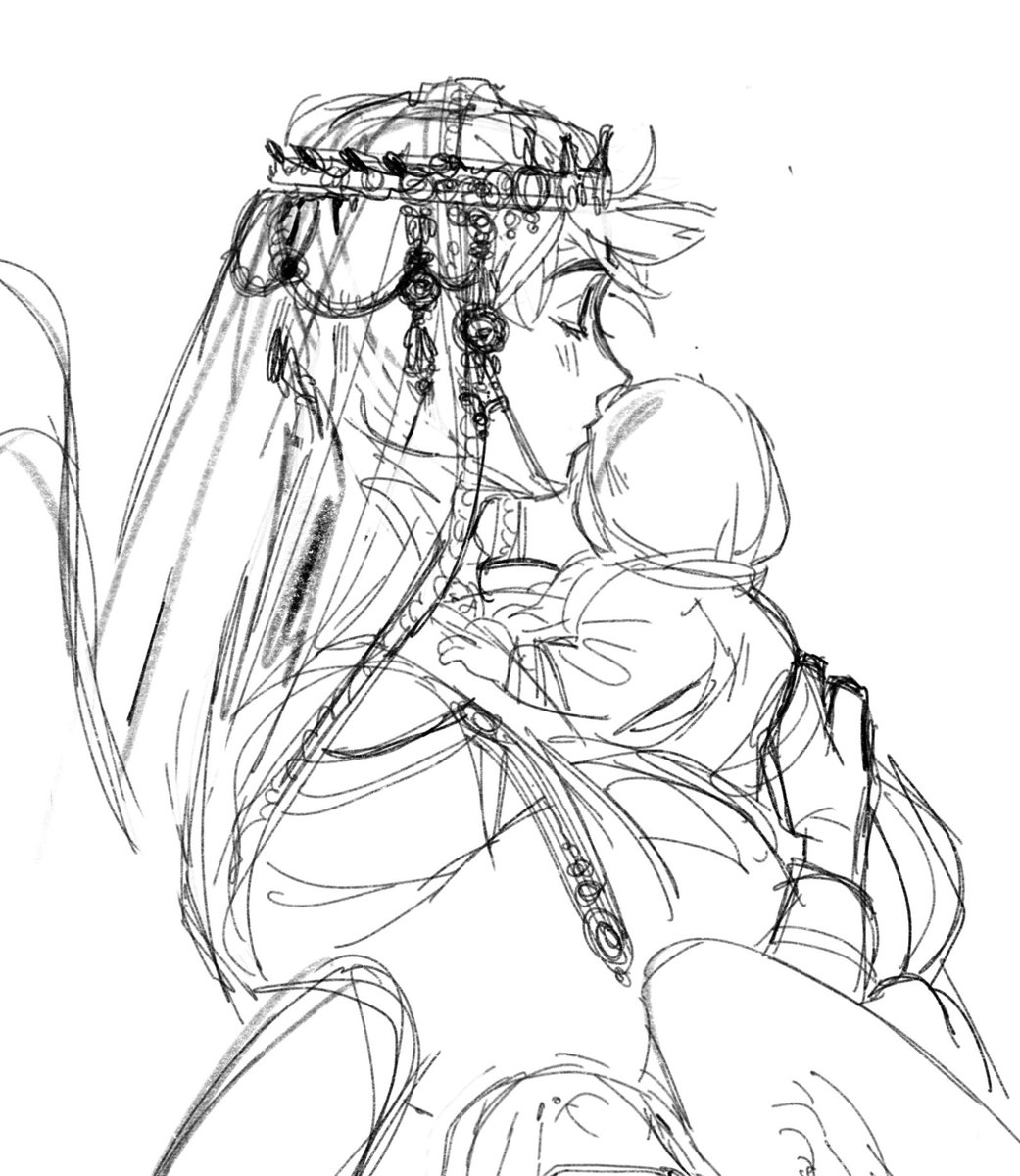 bigbaras2's tweet photo. Drew a lot of saints au vash last night (w some bonus babies) cuz I’m insane. I need to draw Brad and knives too…(cw mpreg) https://t.co/f9z4bGBqy0