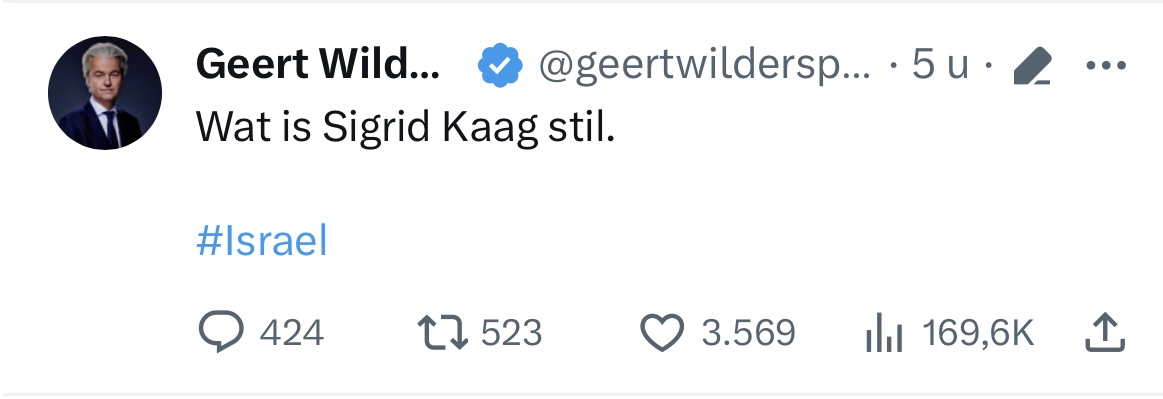 Laatste tweet van Kaag was 12 augustus, maar deze walgelijke volksvertegenwoordiger wil graag het wereldnieuws misbruiken voor zijn eigen haatcampagnes.