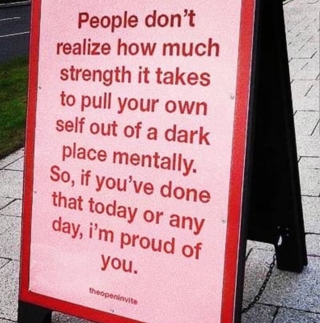 People don't realise how much strength it takes to pull your own self out of a dark place mentally. So if you've done that today or any day I'm proud of you 💪💝 #mentalhealth #mentalhealthawareness #mentalhealthmatters