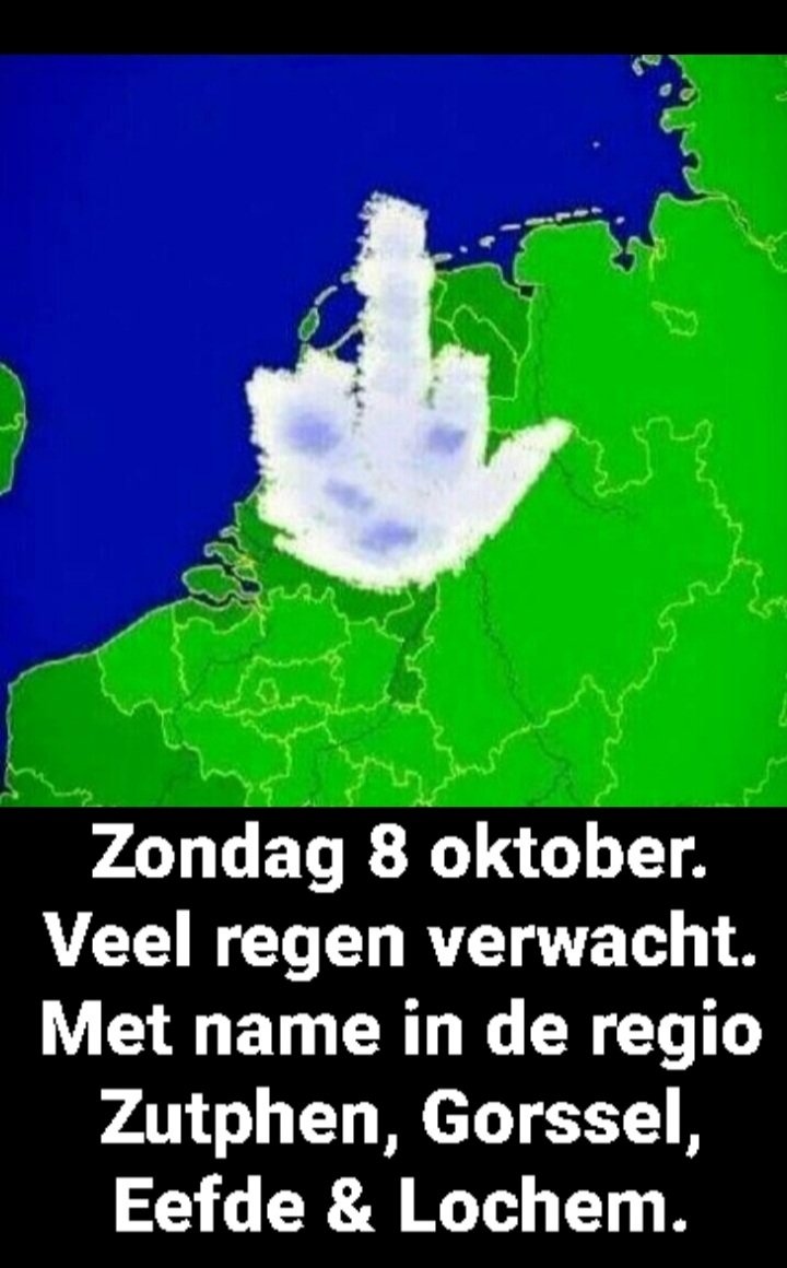 BENDOVER_75's tweet photo. ‼️Weerswaarschuwing‼️
Tip aan forumtokkies, complottokkies &amp; napraters die morgen naar de #FVD sektedag #ForumOutside gaan, om #bralnar #Baudet, #Gideon &amp; trawanten te aanbidden.🤡 Neem paraplu/regenjas mee, om jullie mooie bruine hemden droog te houden.
#ForumApp #Eefde #Zutphen https://t.co/UaFF1ad3jX
