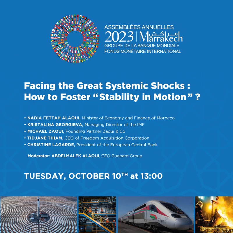 MoroccoAM2023's tweet photo. 📅📢 Follow us to get all the knowledge on this session #AM2023 session :
🔸"Facing the great systemic #shocks : how to foster stability in motion?"
#RoadtoMarrakech🇲🇦 https://t.co/1eHJ1JHQ4j