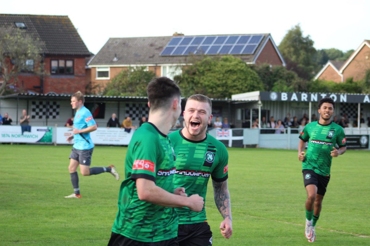 1874Northwich's tweet photo. FT: 1874 Northwich 2-0 Vauxhall Motors

10-man Greens take all the points. Lucas Weir from the penalty spot and Matty Fenton with the goals. Just awesome resolve lads - brilliant team effort. https://t.co/tIjSLMzKJ5