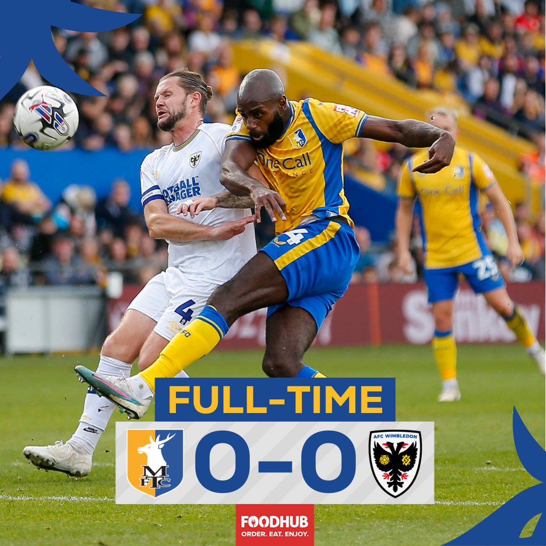 mansfieldtownfc's tweet photo. It ends in a draw at One Call Stadium.

#Stags 🟡🔵 https://t.co/ft9maHVNRw