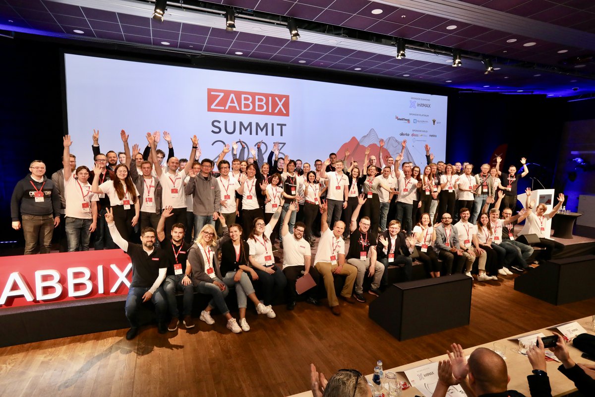 zabbix's tweet photo. #ZabbixSummit2023 is in the books!
Thank you to the #ZabbixTeam, #ZabbixCommunity, #ZabbixPartners and #ZabbixSponsors for making everything possible and we’ll see you next year! 📅 https://t.co/0eRy5iroK5