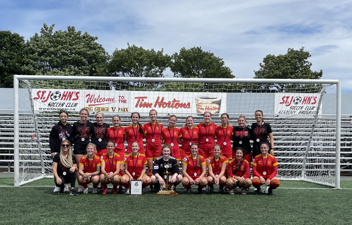 SoccerNLSA's tweet photo. Holy Cross women will play for gold on Monday at the ⁦@CanadaSoccerNC⁩ Jubilee atrophy nationals in Halifax!  Advance at the top of their pool with a 0-0 tie today v BC https://t.co/vA92cJVnqR