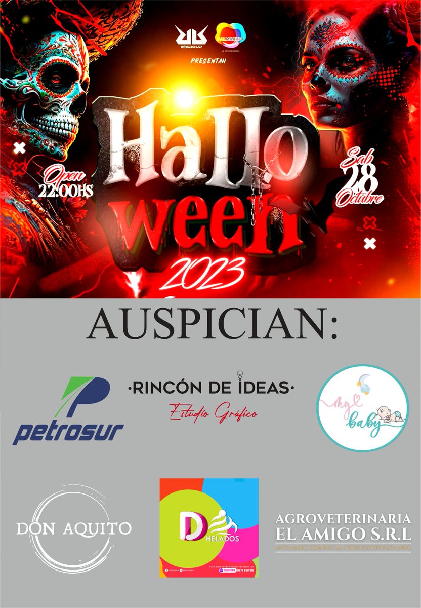 Agradecemos a todas las firmas comerciales quienes auspician Halloween 2023 🎃 

#halloween #halloweentrucootrato
#newexperience