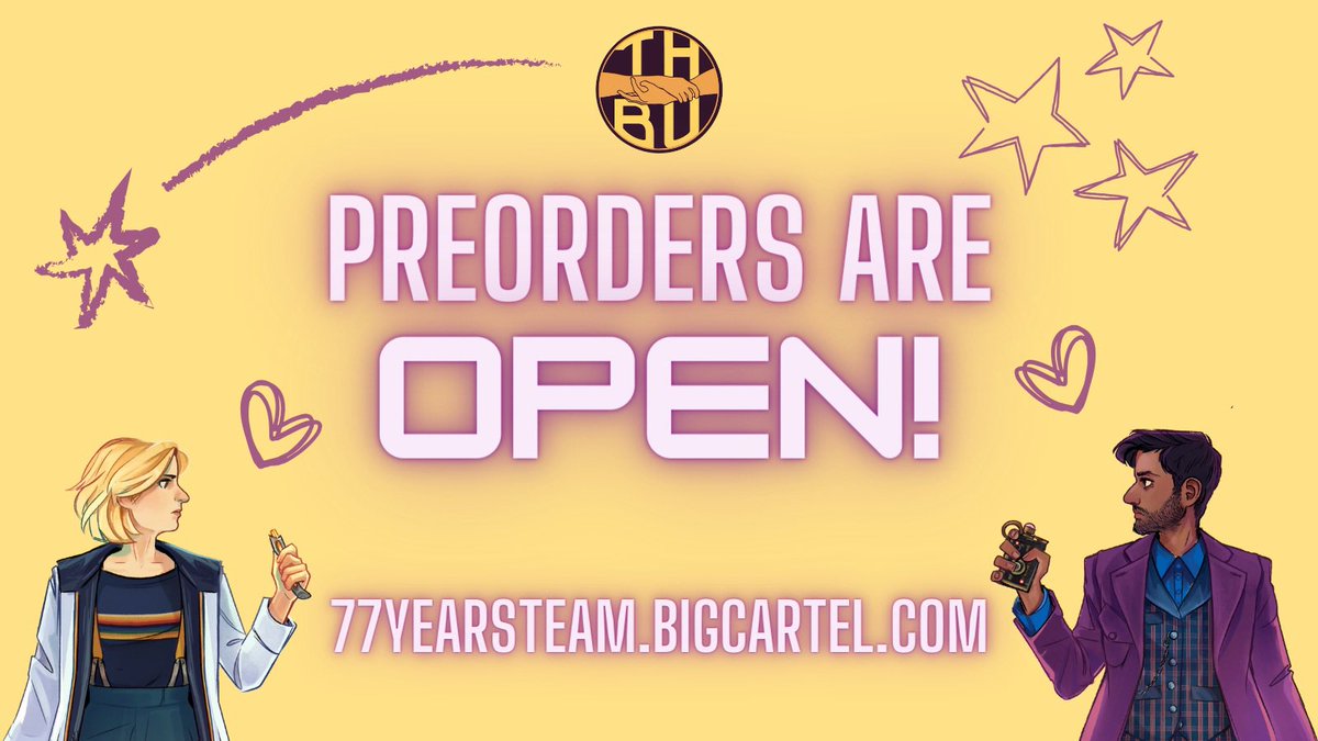 77YearsTeam's tweet photo. IT’S HERE!!

350 pages of dazzling art and stories, a fully-voiced audiobook, and the most beautiful merch you’ll ever see- all available on our BigCartel store now! Links in the tweet below and in our bio.

Preorders are open from now until November 7th- we ship worldwide! 💜💙 https://t.co/LVsTEtYdux
