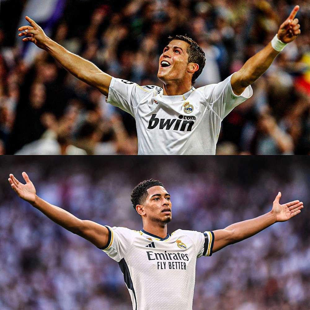 Arab1xbet365's tweet photo. #Israel #Palestin #trent #messi #Ronaldo #Tottenham #son #madison #lutton #pl #palmer #bellingham #ronaldo
-Cristiano Ronaldo scored 7 goals in his first 8 Spanish League matches
Jude Bellingham scored 7 goals in his first 8 Spanish League matches
Ronaldo 🤝 Bellingham https://t.co/YDyBXq4VYO