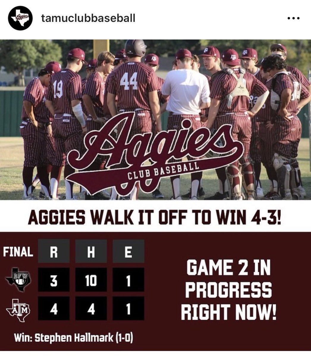 Split DH yesterday with A&amp;Ms Club Team! #DubCity <a href="/coachpage_/">Davis Page</a>