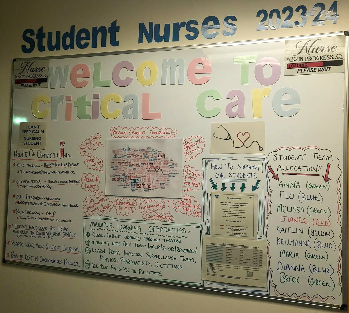 riecriticalcare's tweet photo. Ward 116/118 give a warm welcome to the next cohort of student nurses joining us this month! @RIE_Lothian @NHS_Lothian @EdinburghNapier @EdinburghUni @QMUniversity @Cbarker44 @k_fitzsio #Welcome #critcare #studentnurse #letsdothis #nurseinprogress https://t.co/4j8omh1JlT